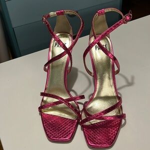 Pink Strappy Women's Heels